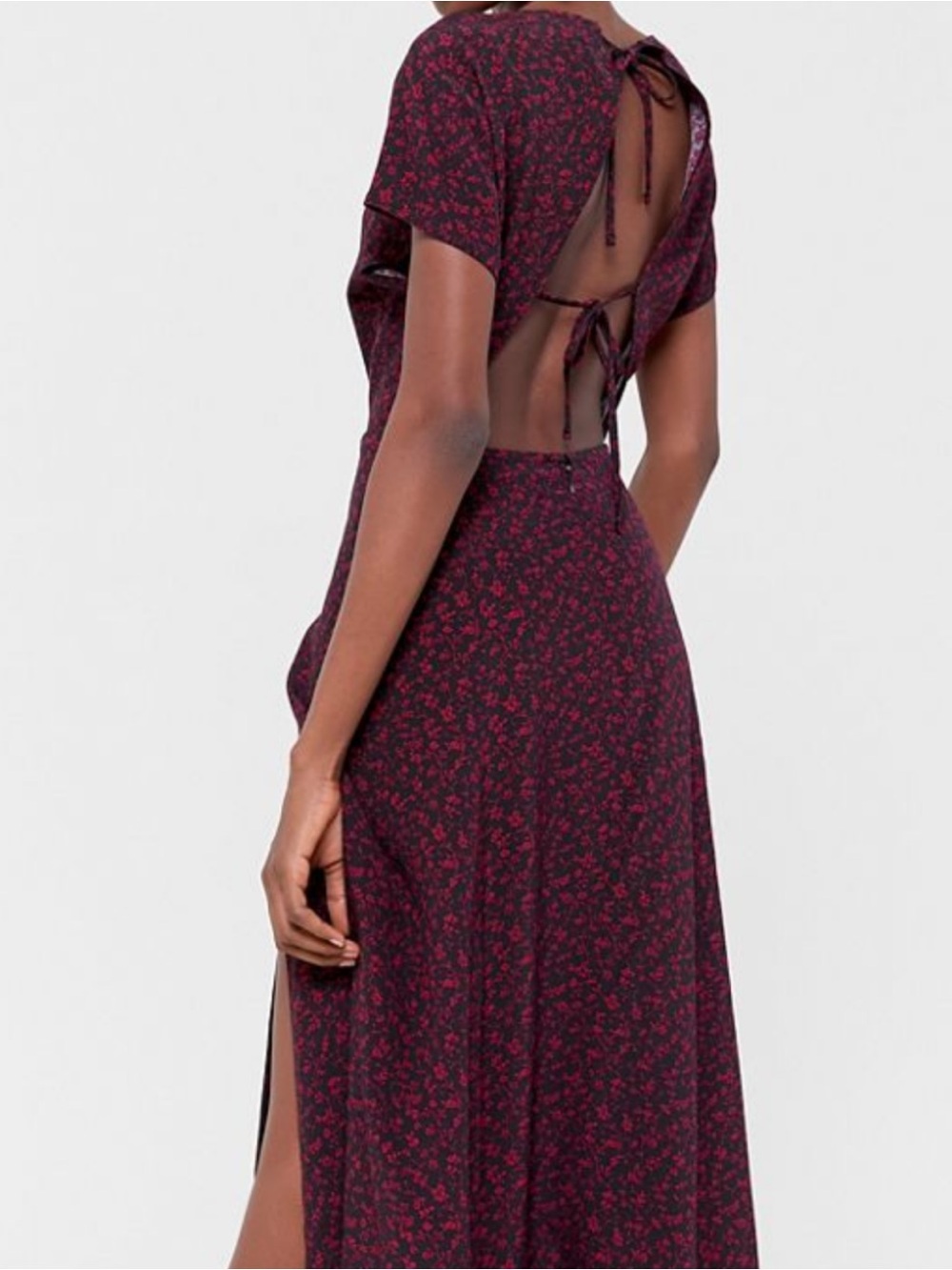 Urban Outfitters Lindsey Cap-Sleeve Midi Dress